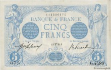 Country : FRANCE 
Face Value : 5 Francs BLEU 
Date : 01 mars 1915 
Period/Province/Bank : Banque de France, XXe siècle 
Catalogue reference : F.02.25 ...