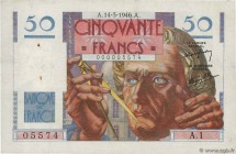 Country : FRANCE 
Face Value : 50 Francs LE VERRIER 
Date : 14 mars 1946 
Period/Province/Bank : Banque de France, XXe siècle 
Catalogue reference : F...