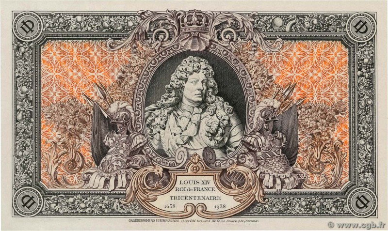 Country : FRANCE 
Face Value : (1000) Francs LOUIS XIV 
Date : (1935-1940) 
Peri...