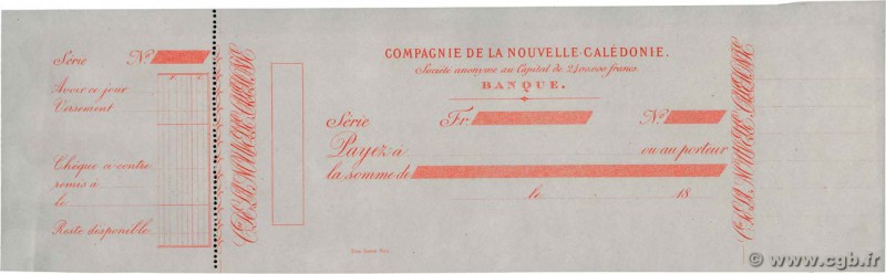 Country : NEW CALEDONIA 
Face Value : - Francs 
Date : (1871-1874) 
Period/Provi...