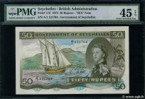 Country : SEYCHELLES 
Face Value : 50 Rupees 
Date : 01 janvier 1972 
Period/Province/Bank : Government of Seychelles 
Catalogue reference : P.17d 
Al...