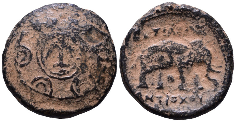 SELEUKID KINGDOM. Antiochos I Soter, 281-261 BC. AE 20mm, 5,54g *Repatinated*