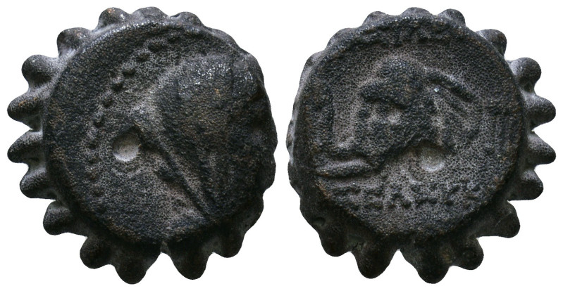 SELEUKID KINGDOM. Seleukos IV Philopator, 187-175 BC. AE Serrate 13mm, 3,89g