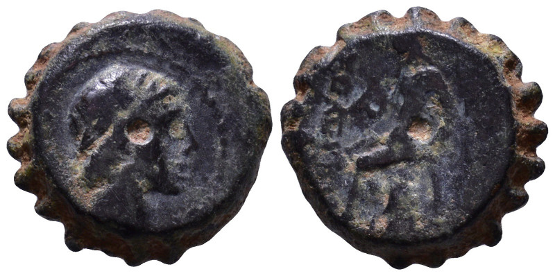 SELEUKID KINGDOM. Seleukos IV Philopator, 187-175 BC. AE Serrate 13mm, 3,18g