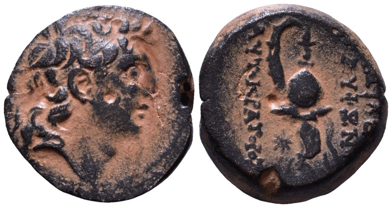 SELEUKID KINGDOM. Tryphon, circa 142-138 BC. AE 17mm, 4,96g *Repatinated*