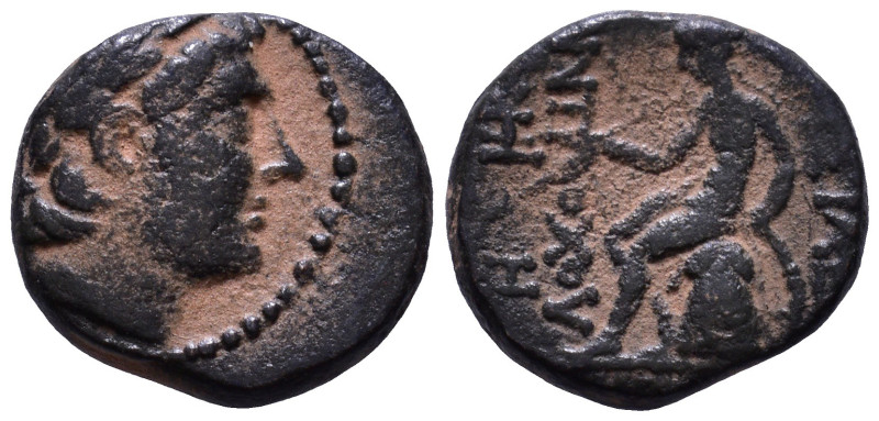 SELEUKID KINGDOM. Antiochos III the Great, 222-187 BC. AE 14mm, 2,31g *Repatinat...