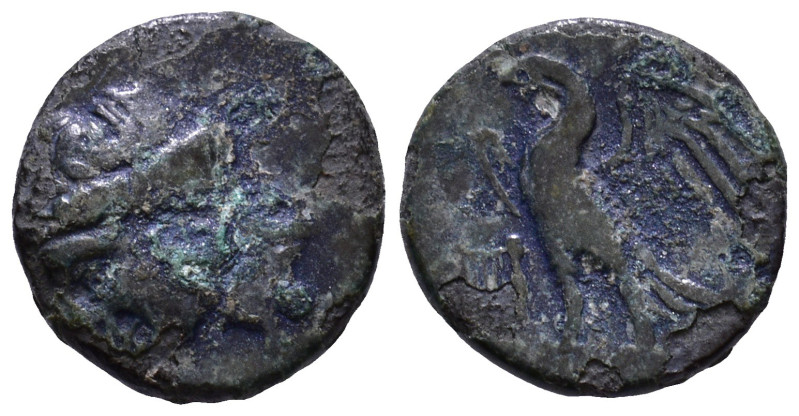 CARIA. Halikarnassos. Mid 4th-3rd centuries BC. AE 11mm, 1,17g