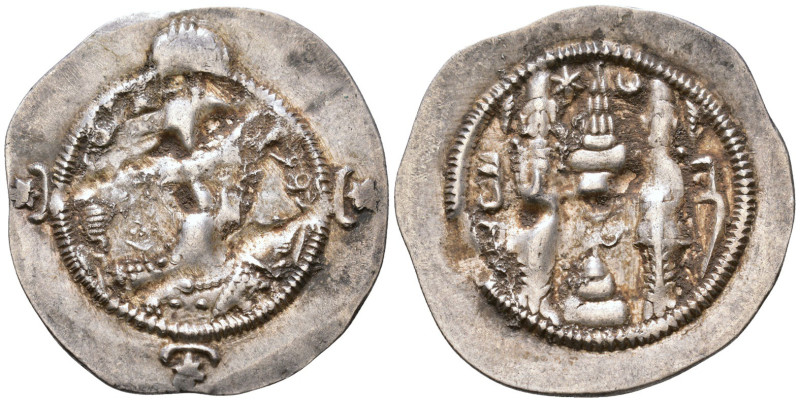 Sasanian Kings of Persia, Peroz I, 457-484 AD. AR Drachm 32mm, 4,13g