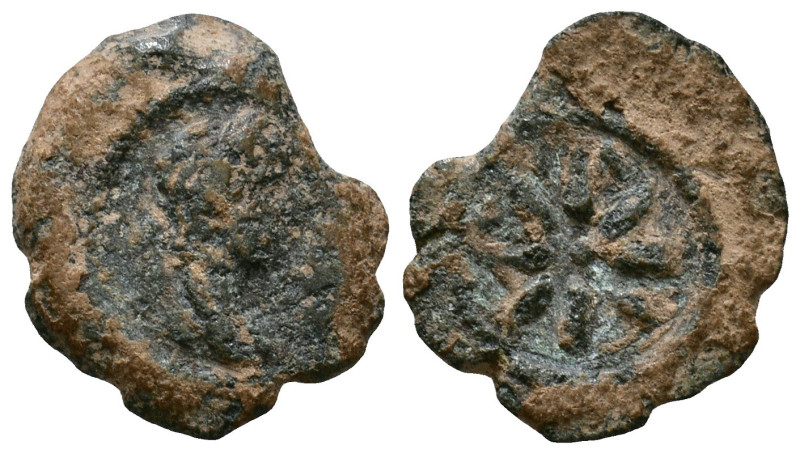 EGYPT, Alexandria. Hadrian, AD 126/7. Æ Dichalkon 12mm, 1,00g