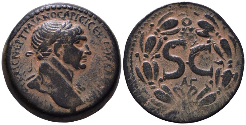 SYRIA, Seleucis and Pieria. Antioch. Trajan, AD 98-117. ΑΥΤΟΚΡ ΚΑΙϹ ΝΕΡ ΤΡΑΙΑΝΟϹ...