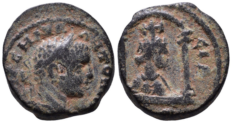 SYRIA, Seleucis and Pieria. Seleucia Pieria. Elagabalus, 218-222 AD. Æ 16mm, 3,7...