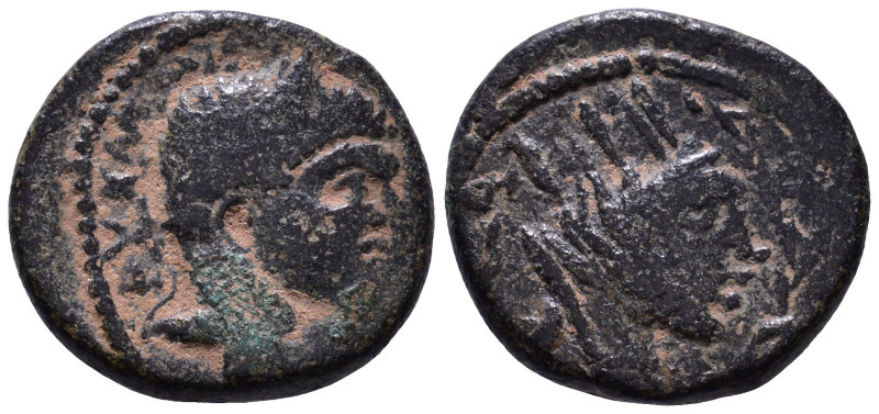 MESOPOTAMIA. Edessa. Elagabalus, 218-222 AD. Æ 17mm, 4,21g *Repatinated*