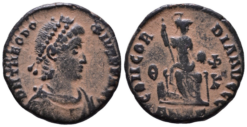 Theodosius I AD 379-395. Æ 17mm, 2,68g *Repatinated*