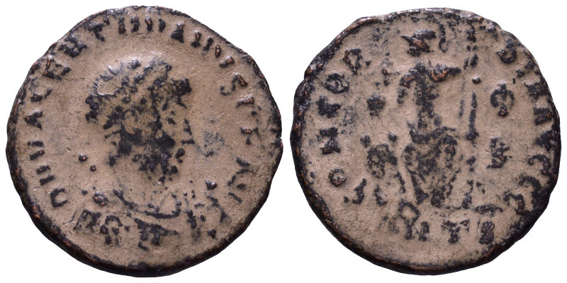 Valentinian II AD 375-392. Æ 17mm, 2,05g *Repatinated*