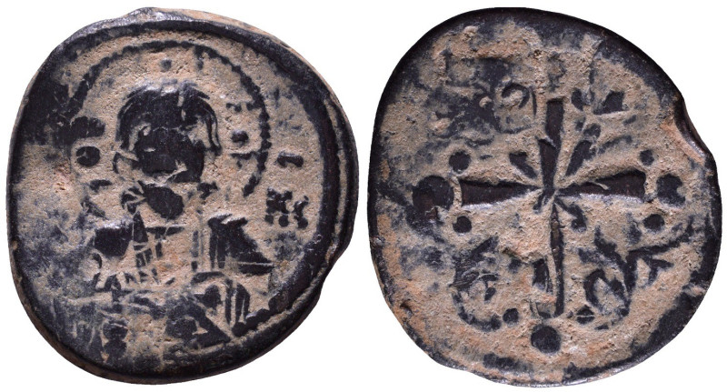 Michael VII Ducas AD 1071-1078. Anonymous Follis Æ Overstrike 23mm, 5,06g *Repat...