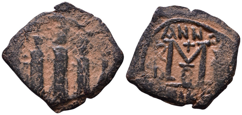 Heraclius, with Martina and Heraclius Constantine AD 610-641. Æ 22mm, 3,28g *Rep...