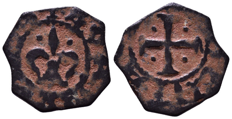 Principality of Antioch. Bohémond IV-V, 1233-1251. Æ Pougeoise 14mm, 1,31g *Repa...