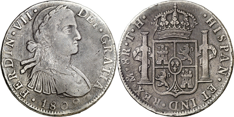 1809. Fernando VII. México. TH. 8 reales. (AC. 1308). Busto imaginario. 26,68 g....