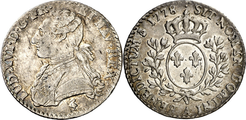 Francia. 1778. Luis XVI. A (París). 12 sols. (KM. 568.1) (Gadoury 353). 2,89 g. ...