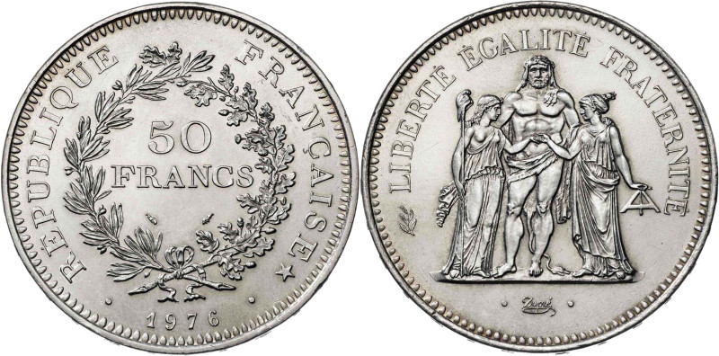 Francia. 1976. 50 francos. (KM. 941.1). AG. 30,08 g. EBC+.