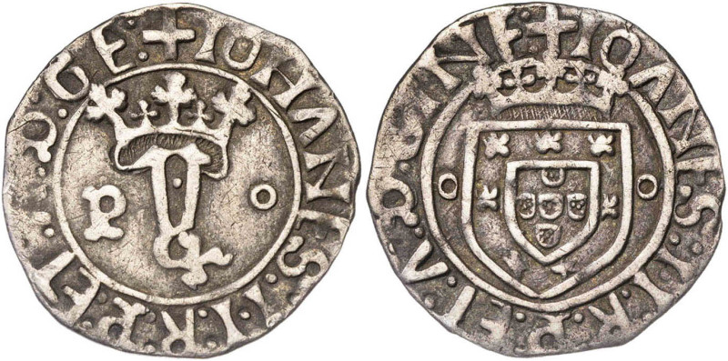 Portugal. Juan II (1481-1495). Porto. 1 real. (Gomes 20.22). AG. 1,72 g. MBC.