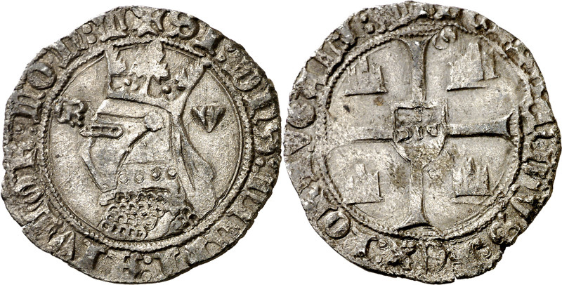 Fernando I de Portugal, Pretendiente (1367-1383). Coruña. Barbuda (28 dinheiros)...