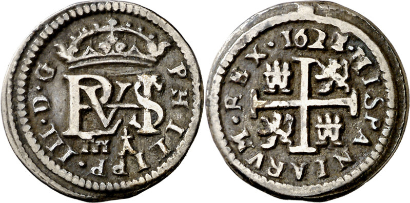 1621. Felipe III. Segovia. . 1/2 real. (AC. 430). Escasa. 1,86 g. MBC. 

1621....