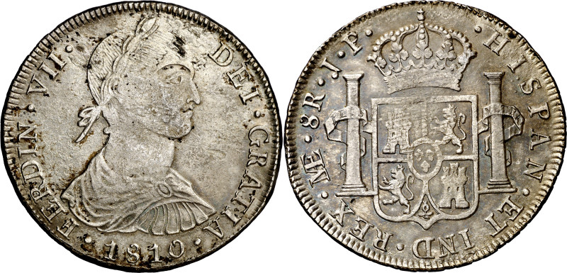 1810. Fernando VII. Lima. JP. 8 reales. (AC. 1241). Busto indígena. Escasa. 27,0...