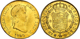 1820. Fernando VII. Madrid. GJ. 8 escudos. (AC. 1776) (Cal.Onza 1241). 26,97 g. EBC-/EBC.