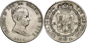 1835. Isabel II. Madrid. CR. 20 reales. (AC. 579). Rara. 26,64 g. MBC-/MBC.