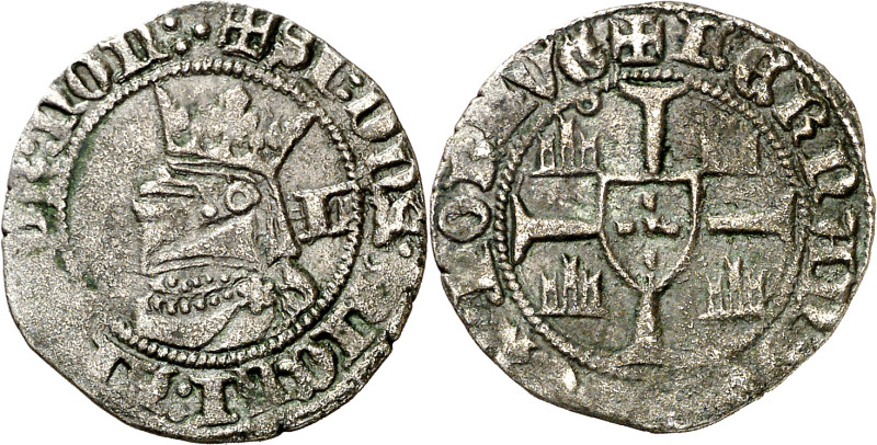 Portugal. Fernando I (1367-1383). Lisboa. Media barbuda (14 dinheiros). (Gomes 2...