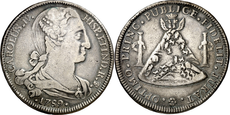 1789. Carlos IV. Potosí. Proclamación. (Ha. 187) (V. 712) (V.Q. 13224). Plata. 2...