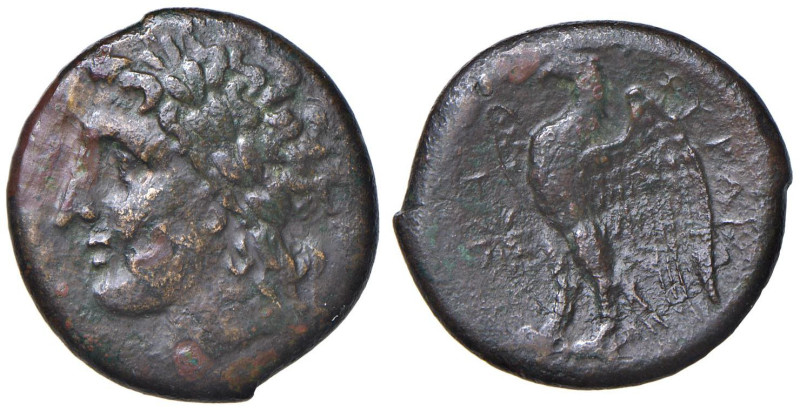 SICILIA Sicilia - Icetas (287-278 a.C.) AE - Testa di Zeus a s. - R/ Aquila stan...