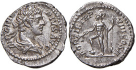 Caracalla (211-217) Denario - Busto laureato a d. - R/ Marte stante a a s. - RIC 80 AG (g 3,33)