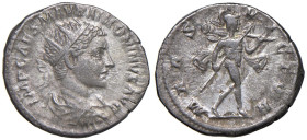 Elagabalo (218-222) Antoniniano - Busto radiato a d. - R/ Marte andante a d. - RIC 120 AG (g 4,55)