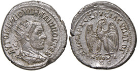 Filippo I (244-249) Tetradramma (Antiochia in Siria) Busto radiato a d. - R/ Aquila stante di fronte - Prieur 377 MI (g 11,40) Leggermente poroso