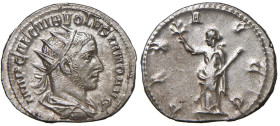 Volusiano (251-253) Antoniniano - Busto radiato a d. - R/ La Pace stante a s. - RIC 179 AG (g 3,57)