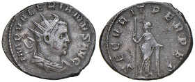 Valeriano I (253-268) Antoniniano (Colonia) Busto radiato a d. - R/ La Sicurezza stante a s. - RIC (Mediolanum) 256 MI (g 3,77)