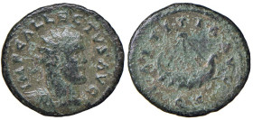 Alletto (293-296) Quinario (Camulodunum) Busto radiato a d. - R/ Nave a s. - RIC 126 AE (g 2,40)