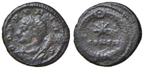 Monetazione anonima - Follis (Costantinopoli) Busto del Genio del Popolo Romano a s. - R/ Stella in corona - RIC VIII 22 AE (g 1,30)