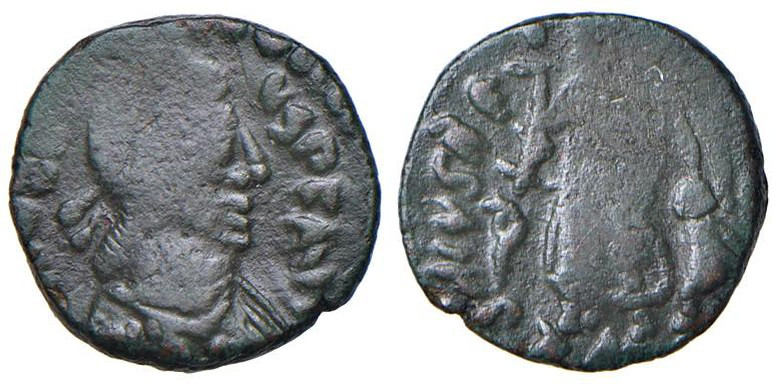 Giovanni (423-425) Nummus - Busto laureato a d. - R/ La Vittoria a s. - RIC 1913...