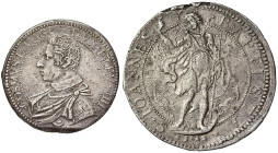 FIRENZE Cosimo II (1608-1621) Piastra 1611 - MIR 261/1 AG (g 32,00) RR Diffuse piccole screpolature tipiche dell’emissione