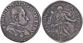 FIRENZE Ferdinando II (1621-1670) Testone 1636 - MIR 298 AG (g 8,35) Poroso