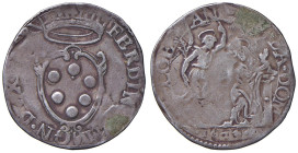 FIRENZE Ferdinando II (1621-1670) Giulio 1623 - MIR 303/2 AG (g 2,99) RR Traccia d'appiccagnolo