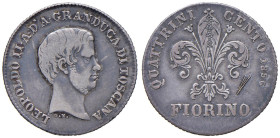 FIRENZE Leopoldo II (1824-1859) Fiorino 1856 - MIR 453/5 AG (g 6,74) R Graffio al R/