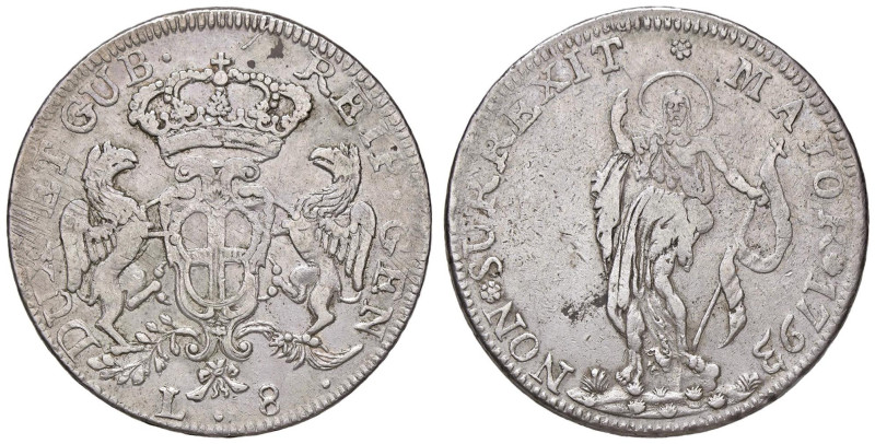 GENOVA Dogi biennali (1528-1797) 8 Lire 1793 - MIR 308/2 AG (g 33,18)

Status:...