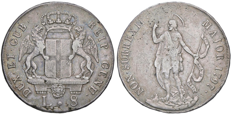 GENOVA Dogi biennali (1528-1797) 8 Lire 1797 - MIR 309/6 AG (g 33,10)

Status:...