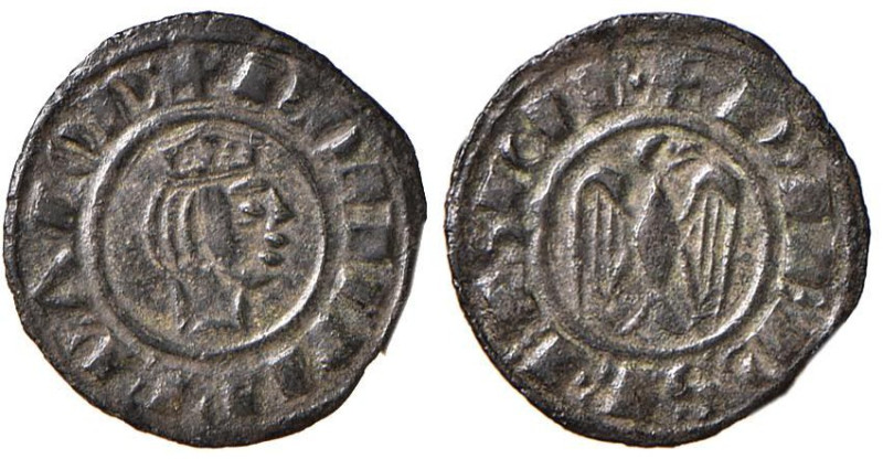 MESSINA Federico II (1197-1250) Mezzo denaro - Spahr 127; MIR 113 MI (g 0,54) RR...