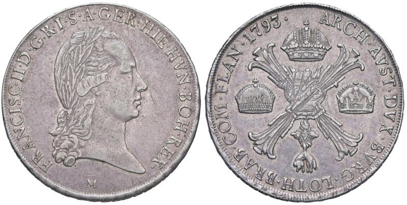 MILANO Francesco II (1792-1796) Crocione 1793 - MIR 472/2 AG (g 29,44)

Status...