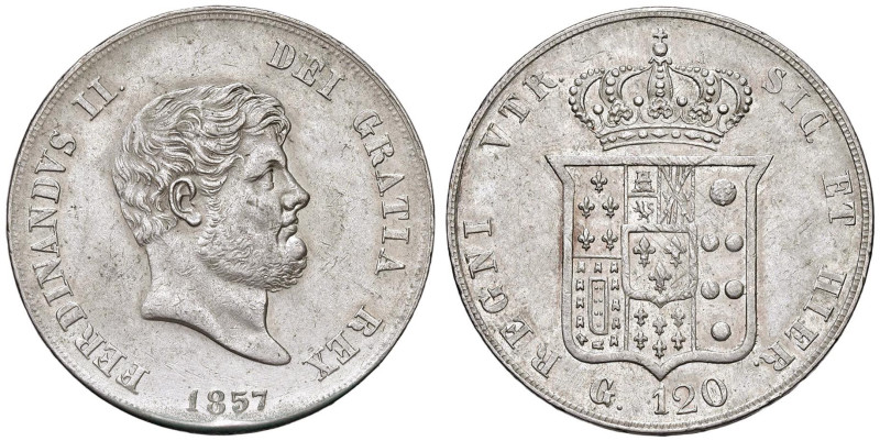 NAPOLI Ferdinando II (1830-1859) Piastra 1857 - Nomisma 968 AG (g 27,50)

Stat...